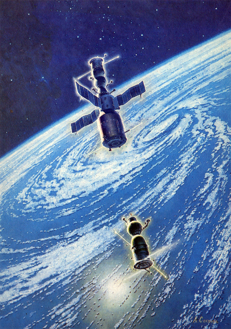 Illustration for article titled The First Spacewalker Created The Best SovietĀ CosmicĀ Landscapes